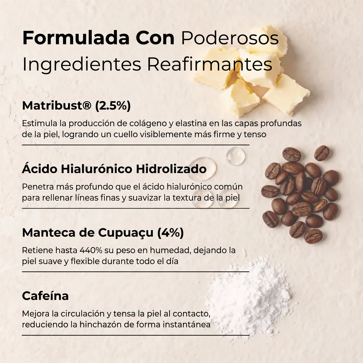 Crema Anti-Flacidez + Péptidos y Ácido Hialurónico